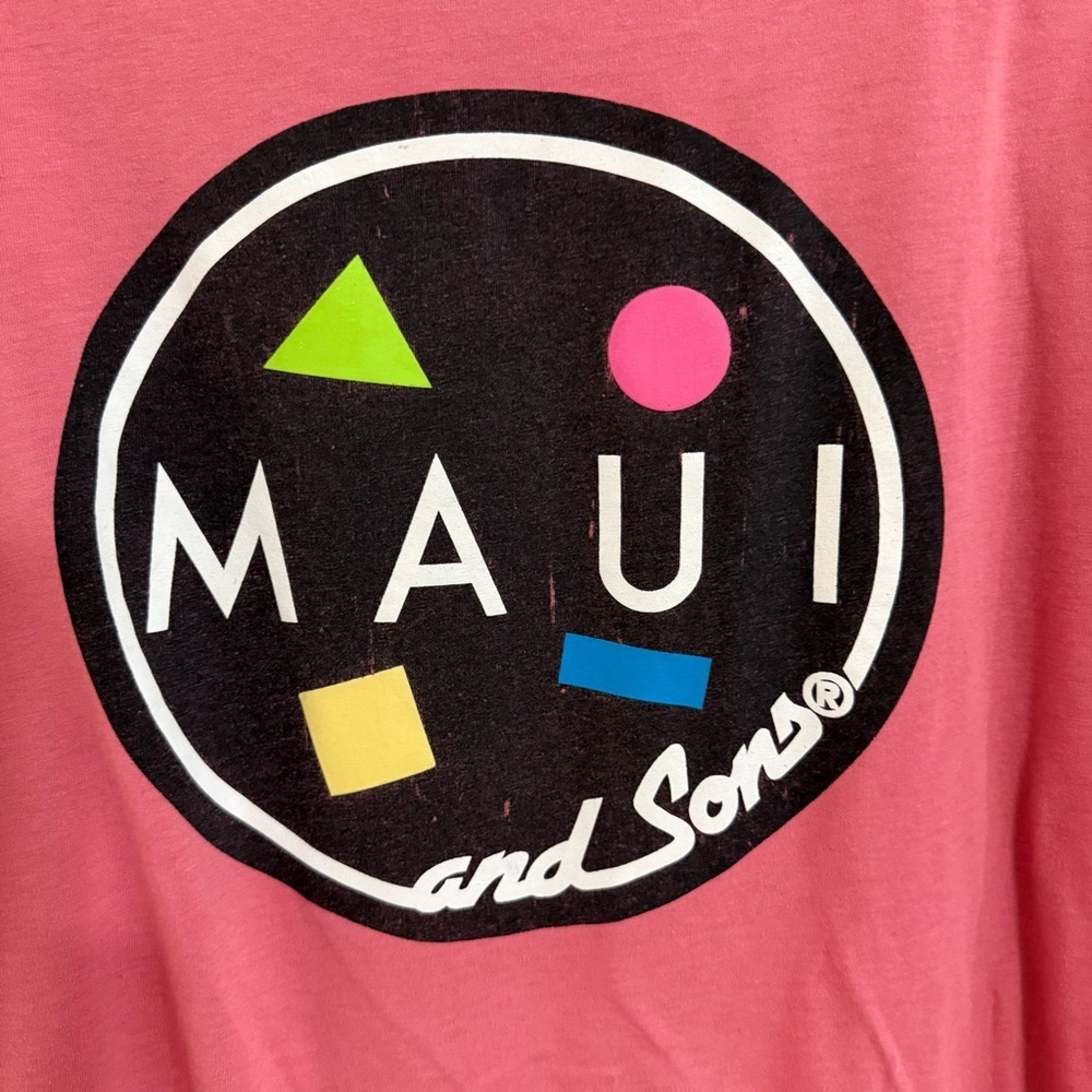 Maui and Sons men’s  Pink Short Sleeve Tee‎ Casual Style